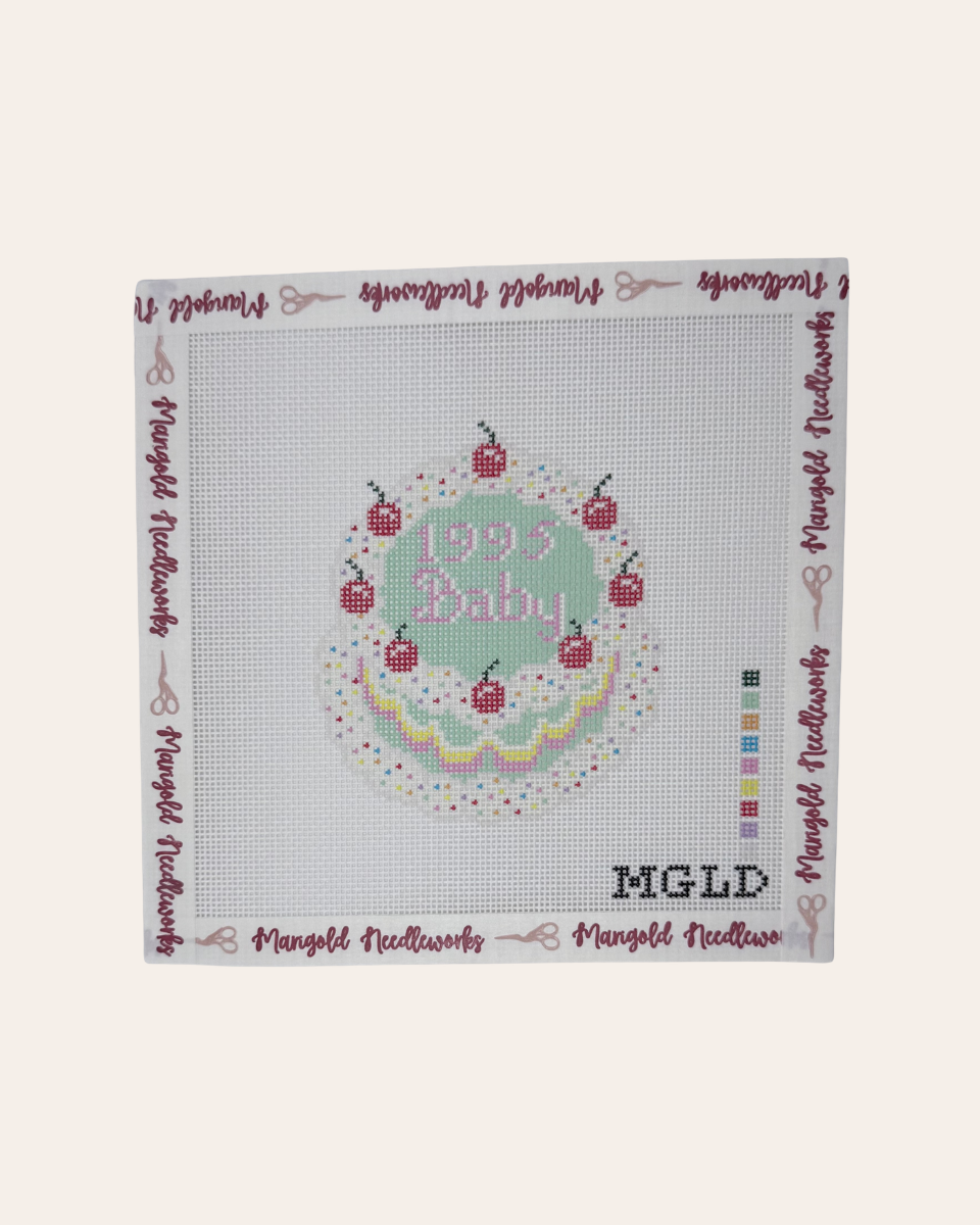 1995 Vintage Cake - Needlepoint Canvas