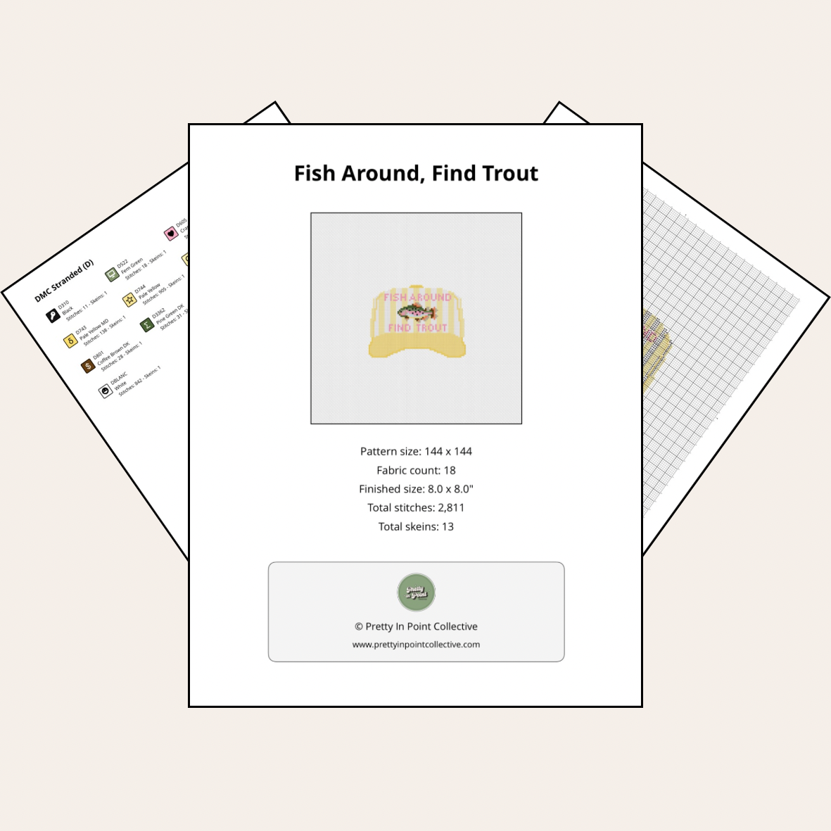 Fish Around, Find Trout - Cross Stitch Kit