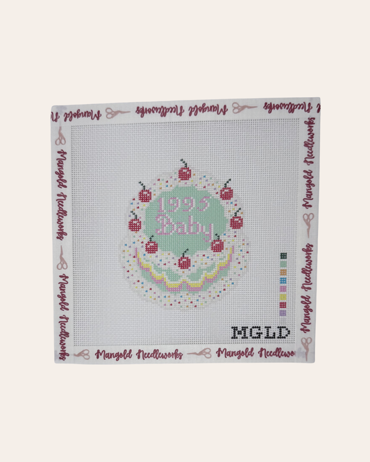 1995 Vintage Cake - Needlepoint Canvas