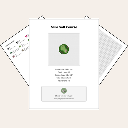 Mini Golf Course - Cross Stitch Kit
