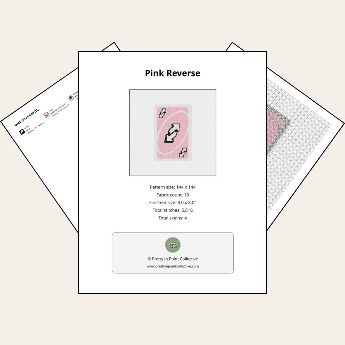 Pink Reverse Card - Digital Chart Download
