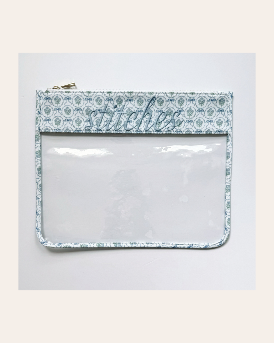 Stitches Project Bag - Blue Floral