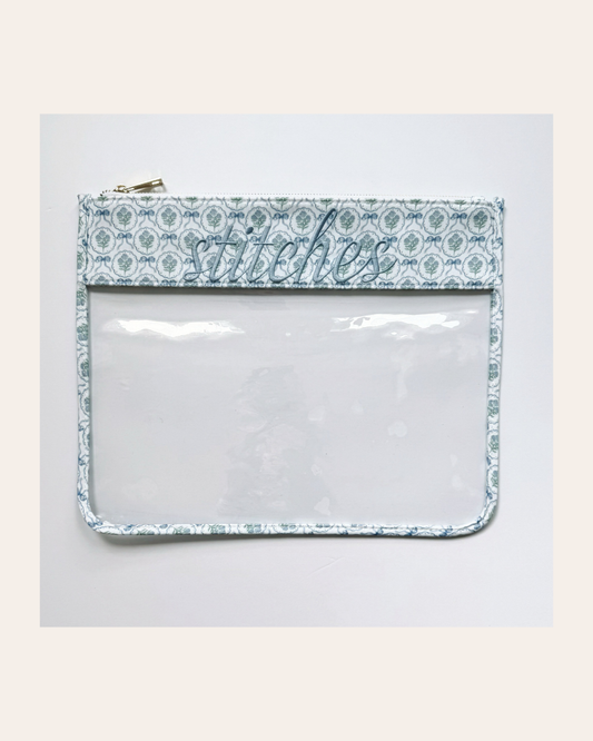 Stitches Project Bag - Blue Floral