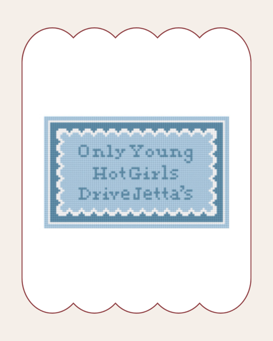 Hot Girls Drive Jetta’s - Cross Stitch Kit