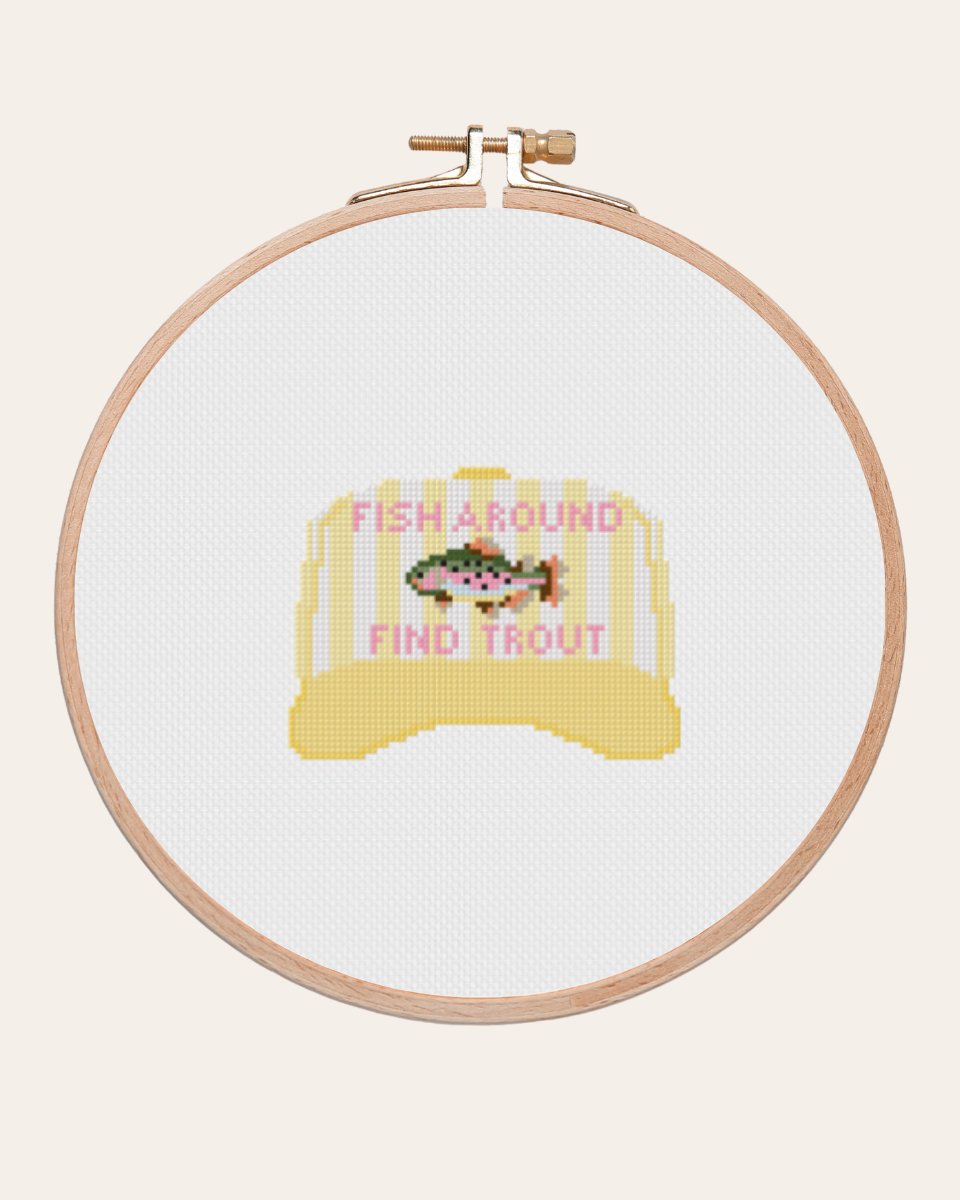 Fish Around, Find Trout - Cross Stitch Kit