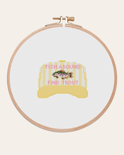 Fish Around, Find Trout - Cross Stitch Kit