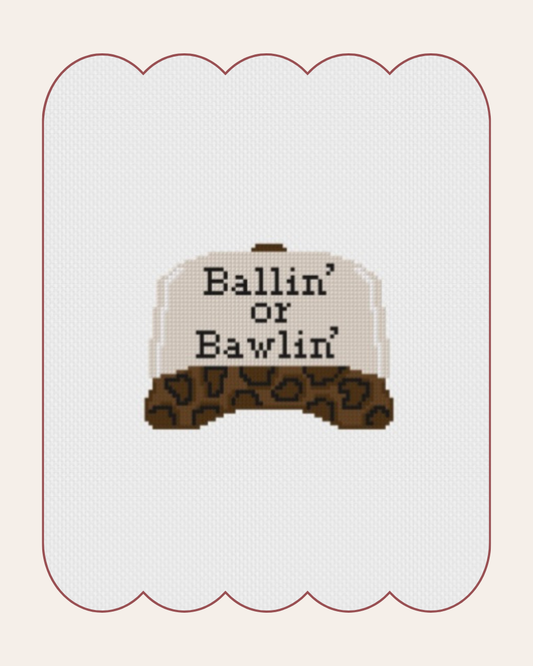 Ballin’ or Bawlin’ - Cross Stitch Kit